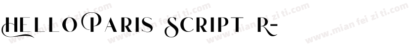 Hello Paris Script R字体转换